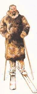 Рауль Амундсен в особой антарктической одежде